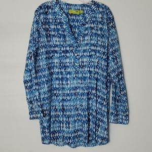 Rock Flower Paper Blue Tunic XL
